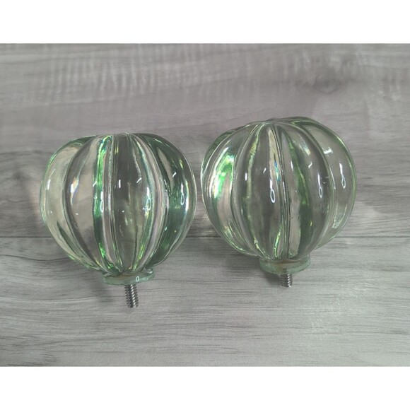 Pottery Barn Kids Round GREEN COLOR Mercury Glass Curtain Rod Finial - Picture 7 of 7